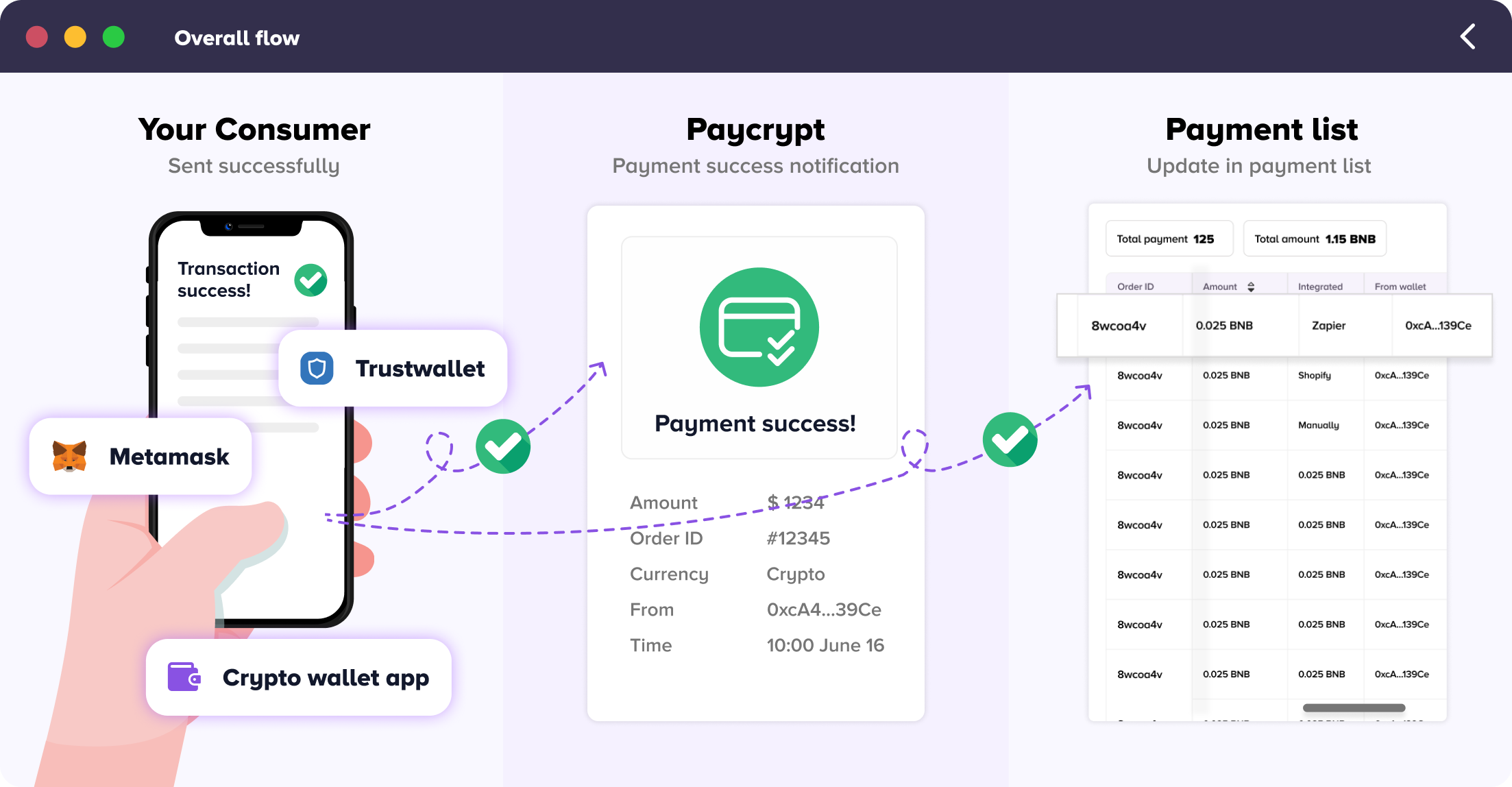 Paycrypt solution for consumers